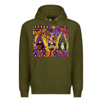 Army Green mardi gras gnome Premium Hoodie - CowGirlArtShop