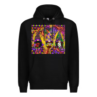 Black mardi gras gnome Premium Hoodie - CowGirlArtShop