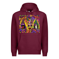 Burgundy mardi gras gnome Premium Hoodie - CowGirlArtShop
