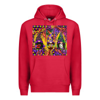 Cardinal mardi gras gnome Premium Hoodie - CowGirlArtShop