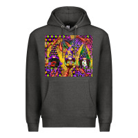Charcoal Heather mardi gras gnome Premium Hoodie - CowGirlArtShop