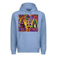 Colony Blue mardi gras gnome Premium Hoodie - CowGirlArtShop