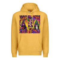 Mustard mardi gras gnome Premium Hoodie - CowGirlArtShop