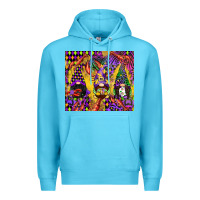 Ocean Blue mardi gras gnome Premium Hoodie - CowGirlArtShop
