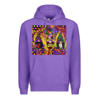 Purple mardi gras gnome Premium Hoodie - CowGirlArtShop