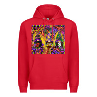 Red mardi gras gnome Premium Hoodie - CowGirlArtShop