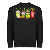 Black Christmas characters coffee cups Heavyweight Sweatshirt - MaliasSmallBusiness