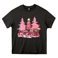 Asphalt pink christmas trees with gift box bbs Heavy Core Tee - BundleAndBundleShop
