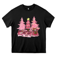 Pink Christmas Trees With Gift Box Bbs Heavy Core Tee | Teevron
