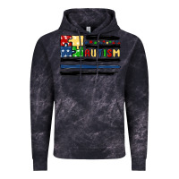 Cloud Black autism usa flag Vintage Hoodie - MaliasSmallBusiness