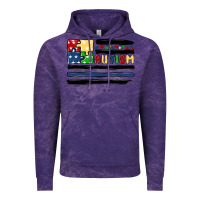 Cloud Purple autism usa flag Vintage Hoodie - MaliasSmallBusiness