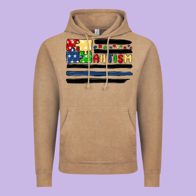 Autism Usa Flag Vintage Hoodie Designed By Maliassmallbusiness