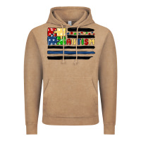 Vintage Coffee autism usa flag Vintage Hoodie - MaliasSmallBusiness