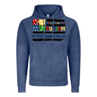 Vintage Denim autism usa flag Vintage Hoodie - MaliasSmallBusiness