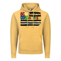 Vintage Mustard autism usa flag Vintage Hoodie - MaliasSmallBusiness