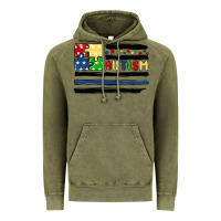 Vintage Olive autism usa flag Vintage Hoodie - MaliasSmallBusiness