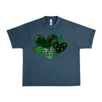 Midnight Navy leopard hearts st patricks day Urban Heavy Tee - MaliasSmallBusiness