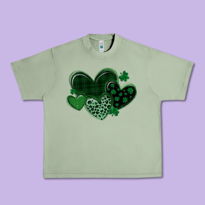 Leopard Hearts St Patricks Day Urban Heavy Tee Designed By Maliassmallbusiness