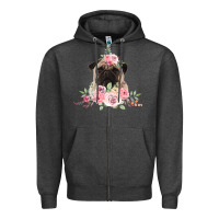 Charcoal Heather Pug Zipper Hoodie - Bettercallsaul