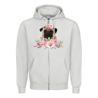 Dove Grey Pug Zipper Hoodie - Bettercallsaul