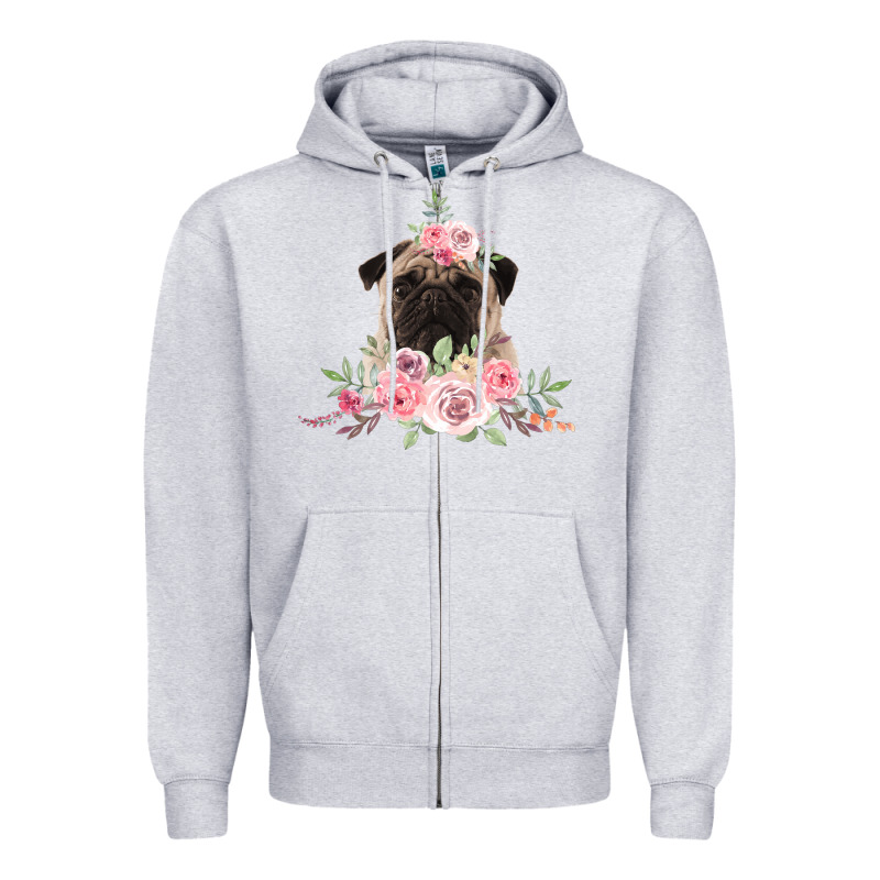 Pug Zipper Hoodie by Bettercallsaul | Teevron
