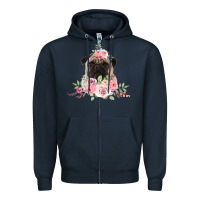 Navy Pug Zipper Hoodie - Bettercallsaul
