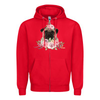 Red Pug Zipper Hoodie - Bettercallsaul