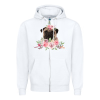 White Pug Zipper Hoodie - Bettercallsaul