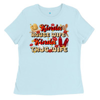 Baby Blue kinda house wife kinda thug wife Ladies Tee - JahusDesignShop