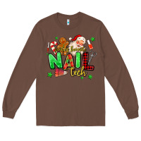 Chestnut santas favorite nail tech Long Sleeve Tee - MaliasSmallBusiness