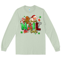 Matcha santas favorite nail tech Long Sleeve Tee - MaliasSmallBusiness