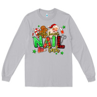 Moon Dust santas favorite nail tech Long Sleeve Tee - MaliasSmallBusiness