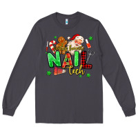 Smoke santas favorite nail tech Long Sleeve Tee - MaliasSmallBusiness