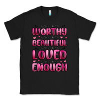 Black you are worthy you are beautiful Classic Tee - MaliasSmallBusiness
