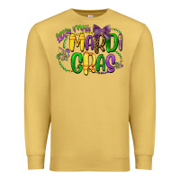 Antique Gold little miss mardi gras Premium Sweatshirt - CowGirlArtShop