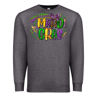 Charcoal Heather little miss mardi gras Premium Sweatshirt - CowGirlArtShop
