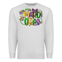 Dove Grey little miss mardi gras Premium Sweatshirt - CowGirlArtShop
