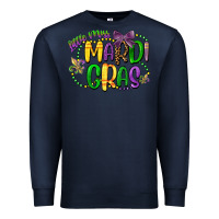 Navy little miss mardi gras Premium Sweatshirt - CowGirlArtShop