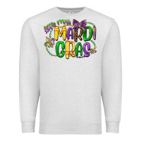 Oatmeal Heather little miss mardi gras Premium Sweatshirt - CowGirlArtShop