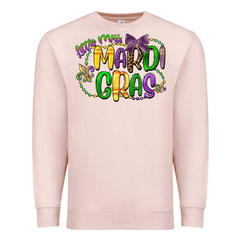 Little Miss Mardi Gras Premium Sweatshirt by CowGirlArtShop | Teevron