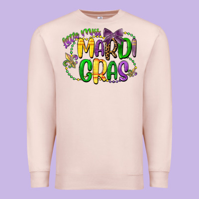Little Miss Mardi Gras Premium Sweatshirt Designed By Cowgirlartshop