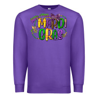 Purple little miss mardi gras Premium Sweatshirt - CowGirlArtShop