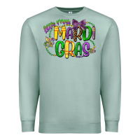 Seafoam little miss mardi gras Premium Sweatshirt - CowGirlArtShop