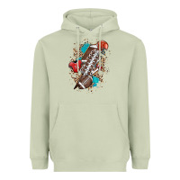 Matcha Football lightning bolt leopard Heavyweight Hoodie - HowdyJamesFarm