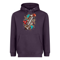 Plum Football lightning bolt leopard Heavyweight Hoodie - HowdyJamesFarm