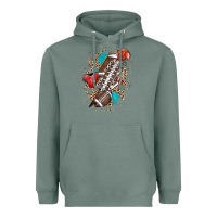 Sage Football lightning bolt leopard Heavyweight Hoodie - HowdyJamesFarm