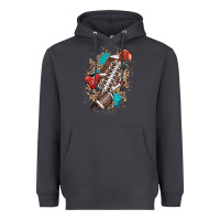 Smoke Football lightning bolt leopard Heavyweight Hoodie - HowdyJamesFarm