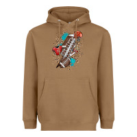 Toasted Coconut Football lightning bolt leopard Heavyweight Hoodie - HowdyJamesFarm
