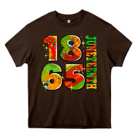 Chocolate Brown 1865 juneteenth Heavy Core Tee - AdoDesignShop