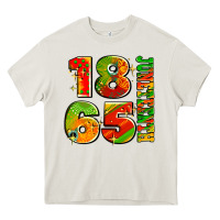 Cream 1865 juneteenth Heavy Core Tee - AdoDesignShop